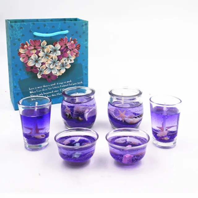 Romantic Scented Candles In Glass Proposed Sea Shells Candle Wedding