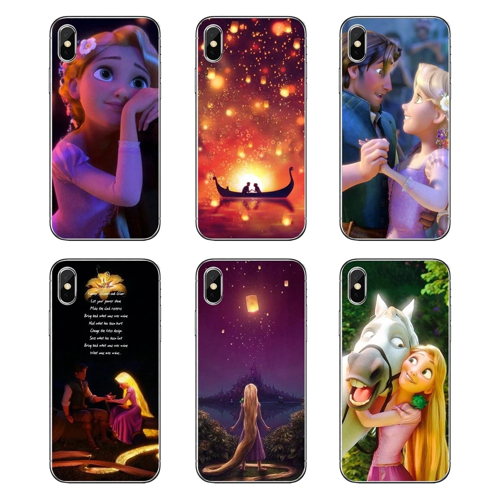 Tangled Flynn and Rapunzel For Samsung Galaxy Note 8 9 S9 S10 A8 A9 Star Lite Plus A6S A9S Soft Transparent Cases Covers |