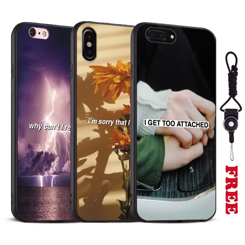 

Lyrics simple Quotes Tpu Soft Silicone Phone Case Cover Shell For Apple iPhone 5 5S Se 6 6S 7 8 Plus X 10