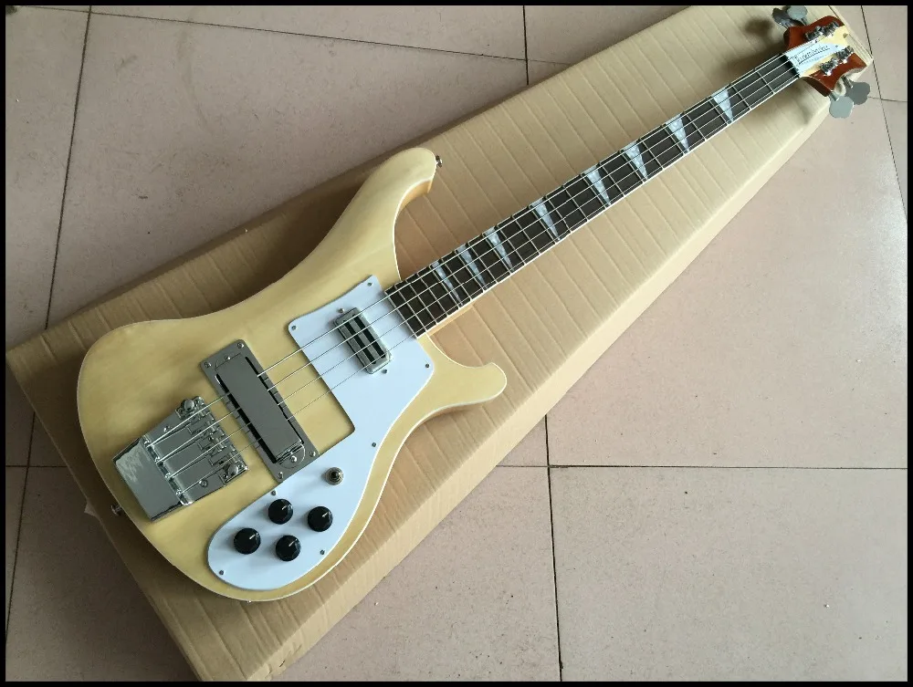 

Best Selling Top quality Rick 4003 model Ricken 4 strings Electric Bass guitar in Natural color, Real photo show, Wholesale