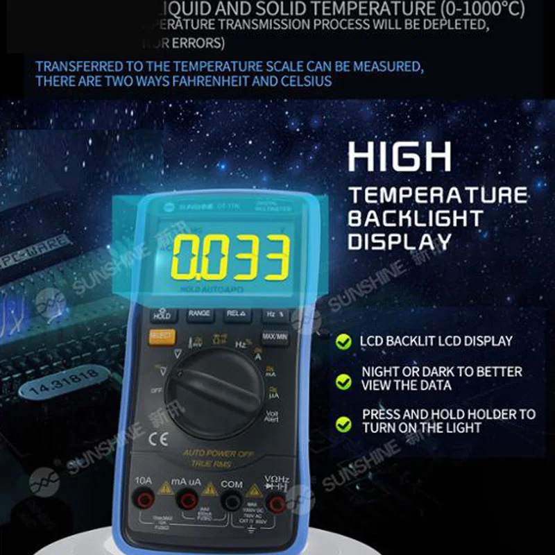 DT-17N Auto Range lcd display Multimeter Digital