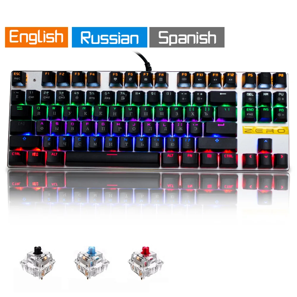 Me Too оригинальная игровая механическая клавиатура 87 клавишная Проводная