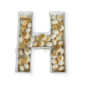 

Snack dish, Letter Dish in H Shape, Ceramic Appetizer Dish