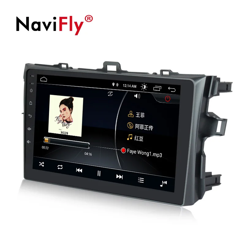 Perfect NaviFly 1G+16G/2G+32G Android 8.1 car multimedia player for Toyota corolla 2006-2011 9 inch car stereo radio video audio player 3