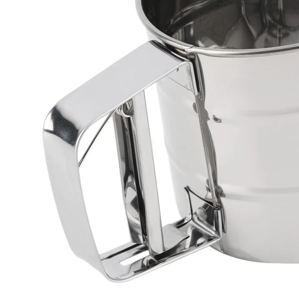 Превосходное QualityStainless сталь сито для муки Механическая выпечки глазурь сахар шейкер SieveStylish дропшиппинг