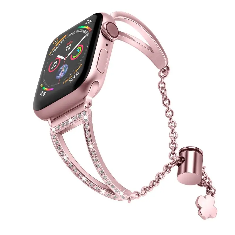 

Women Watchband Stainless Steel Wrist Strap Metal Bracelet Replacement for iWatch Series 4 3 2 1 for Apple Watch Accessories