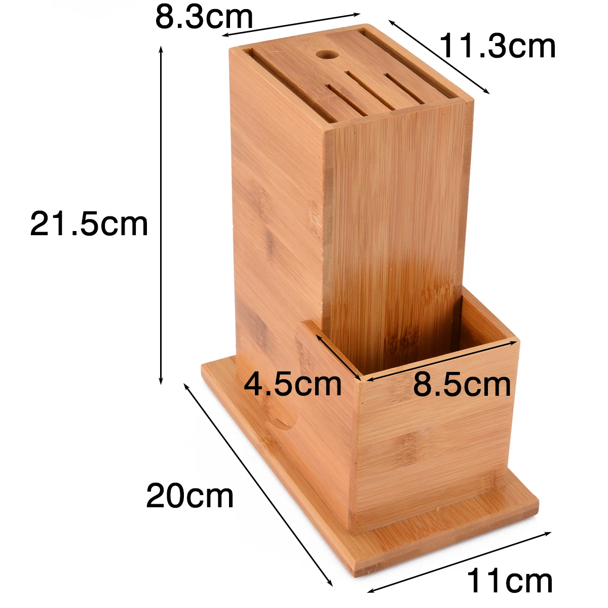 Mayitr Knives Holder Wood Bamboo Kitchen Utensil Holder Block Storage Rack For Home Kitchen Tools Organizer