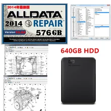 2020 quente reparação de automóveis alldata software v10.53 alldata diagnóstico automático todos os dados em 640gb hdd livre instalar suporte windows 7 / 8