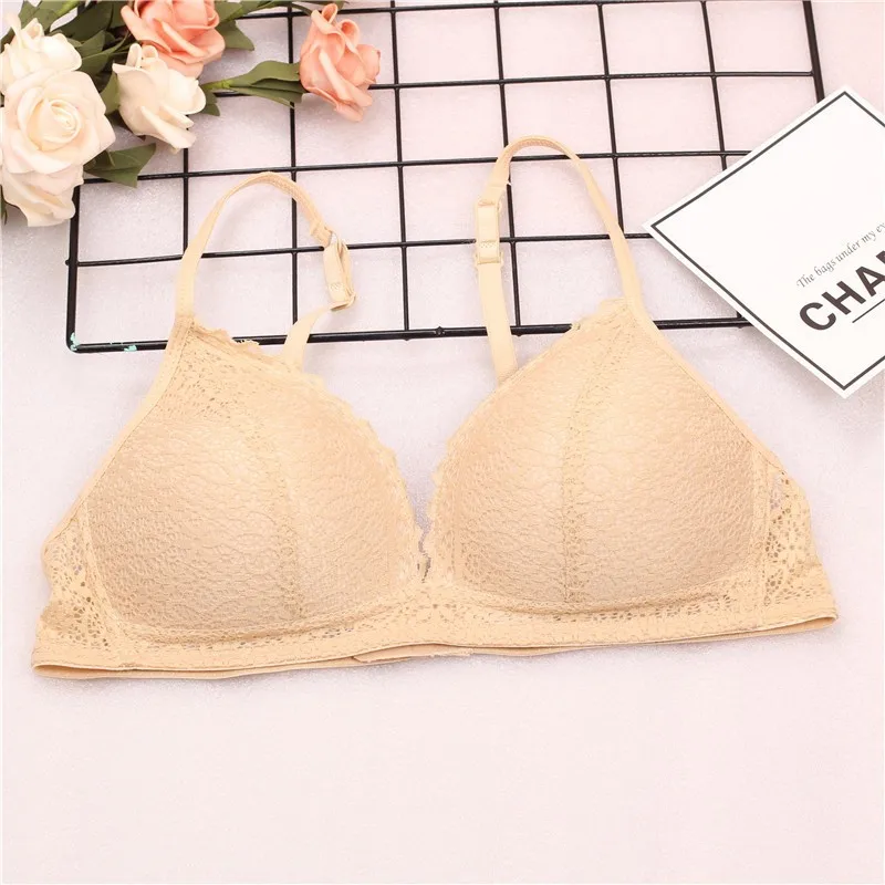 Gumprun 2018 Wire Free Bras For Women Sexy Lace Bralette Seamless Hollow Push Up Bra Comfortable Breathable Bra Sexy Lingerie