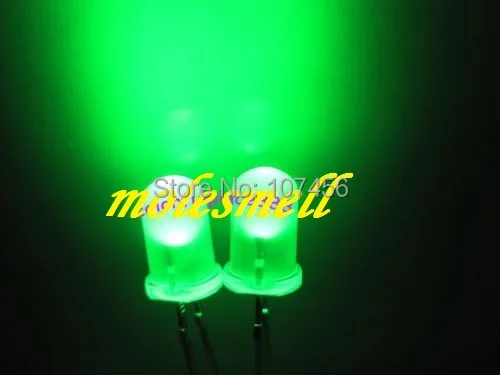 10000 шт 5 мм зеленый Ультра яркий рассеянный зеленые светодиодные лампы новая Быстрая 5 мм СВЕТОДИОД 5 мм круглый зеленый светодиодный объектив