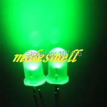 10000 шт 5 мм зеленый Ультра яркий рассеянный зеленые светодиодные лампы новая Быстрая 5 мм СВЕТОДИОД 5 мм круглый зеленый светодиодный объектив