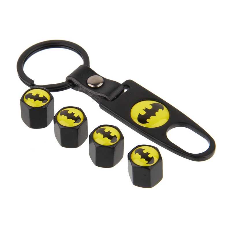 

Batman Logo Metal Car Tire Valve Caps Auto Tyre Air Stems Cover Wheel Accessories