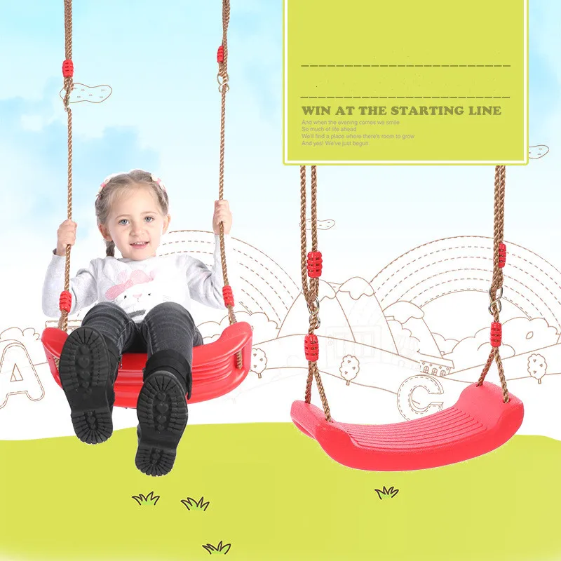 

SAILEROAD Children's Outdoor Garden Tree Swing Rope Seat Molded For Kids Plastic Swings Belt Seat Toys Hanging Playground Gifts