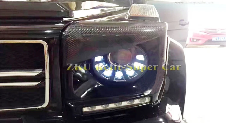 Углеродного волокна свет лоб для Benz G Class G63G65G500G55 1990