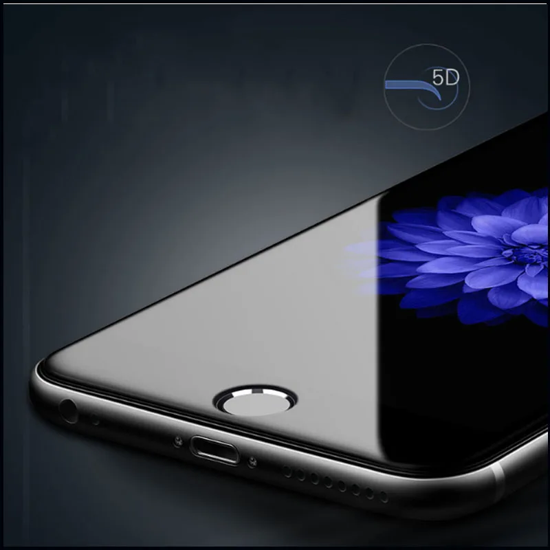 5D изогнутый экран протектор для iPhone 7 6 Plus 5D Edge полное покрытие пленка для iPhone 6S 7 Plus Закаленное стекло пленка ультратонкая