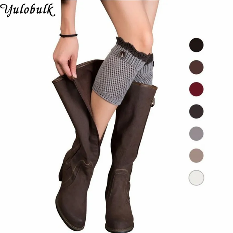 Neue Design Mode Frauen Spitze Boot Socken Strick boot Großhandel Mode Pelz Beinlinge Frauen Häkeln Gestrickte