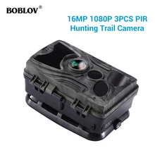 BOBLOV охотничья тропа камера ночная версия Дикая камера s 16MP 1080P IP65 фото ловушка 0,3 s триггер Дикая камера наблюдения