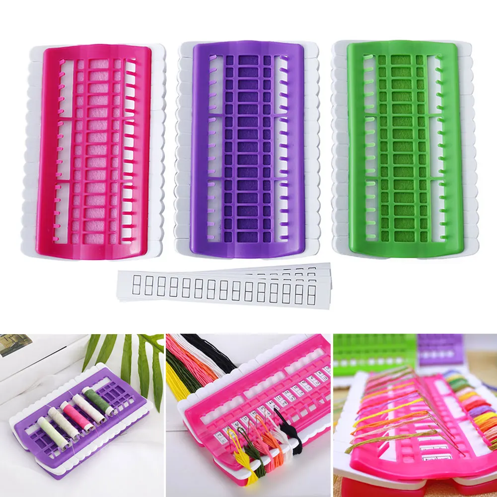 

Cross Stitch Line Embroidery Floss Organizer Tool Dedicated 30 Needles Pins Wire Holder Tools LBShipping