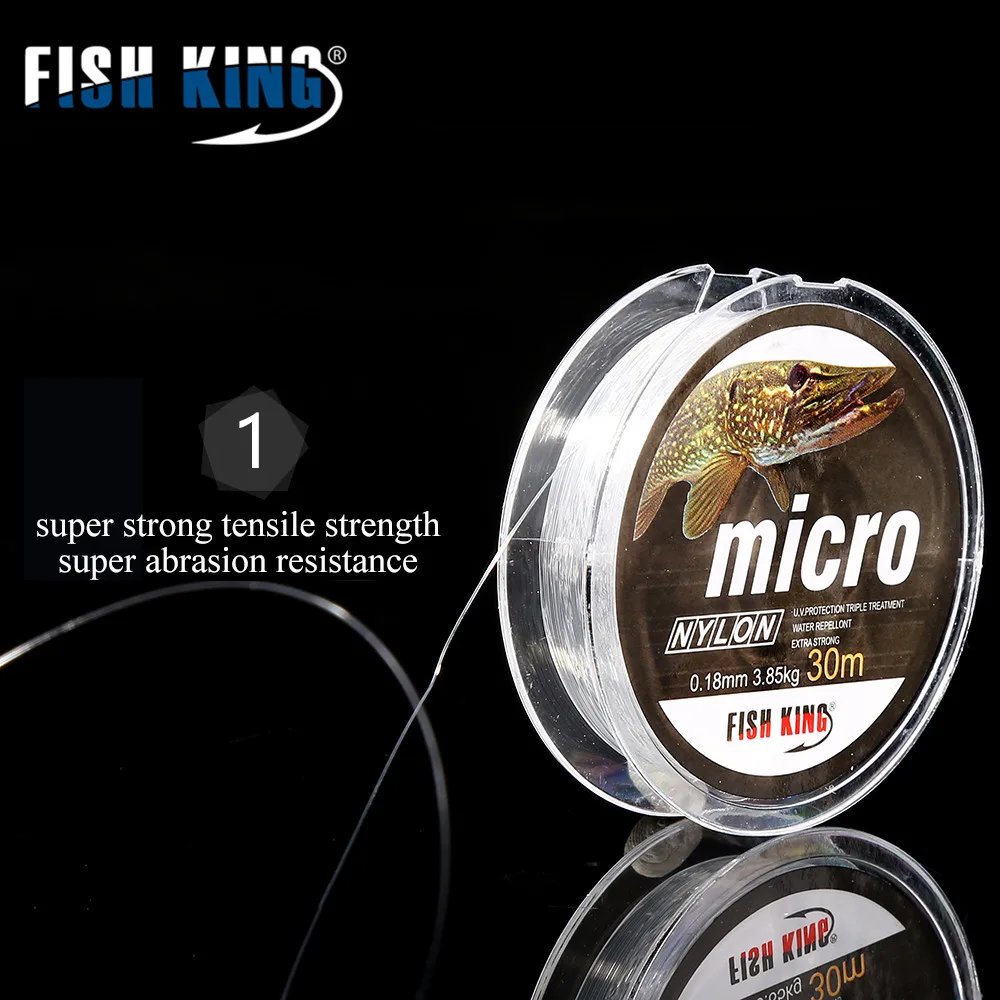 FISH KING нейлоновая леска для подледной рыбалки Удочка 30 м DAI/0 08 мм 0 25 мм|fishing line|nylon