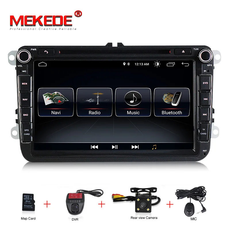 Sale Android 8.1 8 Inch Car DVD Player For VW/Volkswagen/POLO/PASSAT/Golf/TOURAN/SHARAN Quad Core Wifi USB GPS Navigation Radio 0