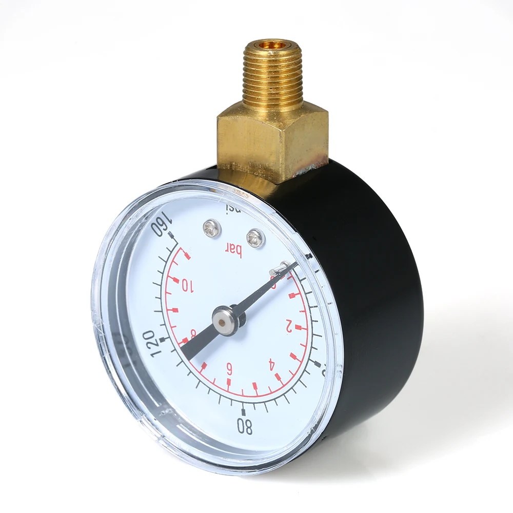 0~ 160psi 0~ 11bar Двойной весы механический манометр бассейн фильтр аквариум для воды воздуха газа манометр 1/8 дюйм; NPT