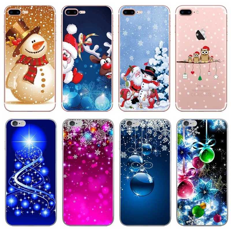 Funny Cartoon Christmas Case for iPhone 6 6S Plus Cute Girly Phone Cases X XS XR 7 8 Cover Coque Gift | Мобильные телефоны и