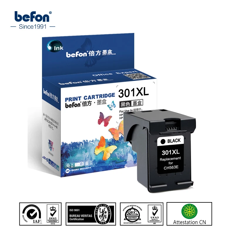 

befon 301 Cartridge For HP 301 ink Cartridges Remanufactured For HP 301XL Deskjet 2050 1510 1050 1510 2000 2510 2540 3050a