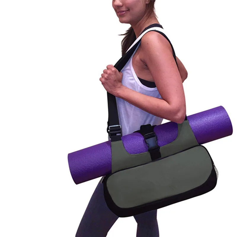 

Newest Multifunctional Yoga Mat Canvas Bag Backpack Shoulder Messenger Sport Bag For Women Fitness Duffel Clothes Gym Bag