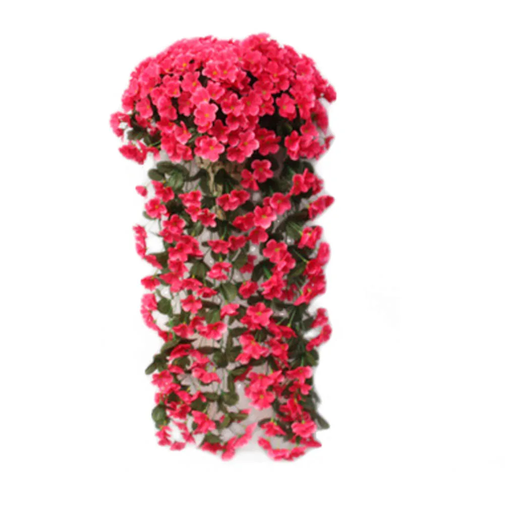 Artificial Violets Flowers With Leaves Ivy Silk Wall Hanging Vine for Wedding Home Accessories Balcony Decorattion DIY Bouquet Artificial Violets Flowers With Leaves Ivy Silk Wall Hanging Vine for Wedding Home Accessories Balcony Decorattion DIY Bouquet