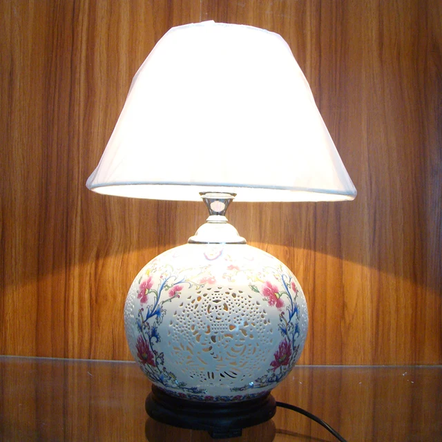Vintage Chinese Porcelain Ceramic Table Lamp Bedroom Living Room Vintage Chinese Porcelain Ceramic Table Lamp Bedroom Living Room Wedding Jingdezhen