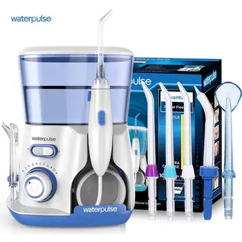 

Waterpulse V300 Oral Irrigator Dental Water Flosser 800ml Oral Hygiene Water Flossing 5pcs Nozzles