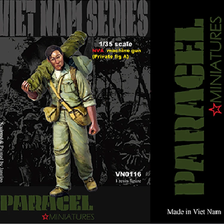 

1/35 MACHINEGUN, Resin Model Soldier GK, Vietnam war theme, Unassembled and unpainted kit