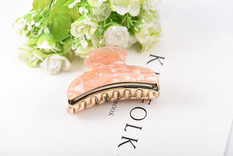 Acetic Acid Hair Claw Clips Charming Acrylic Hairpin Casual Ponytail Hair Catch Women's Take A Shower Disc Hairpins Headwear