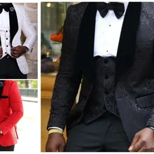 Groomsmen большой платок с лацканами одежда для жениха Нарядные Костюмы для свадьбы(куртка+ брюки+ галстук-бабочка+ жилет