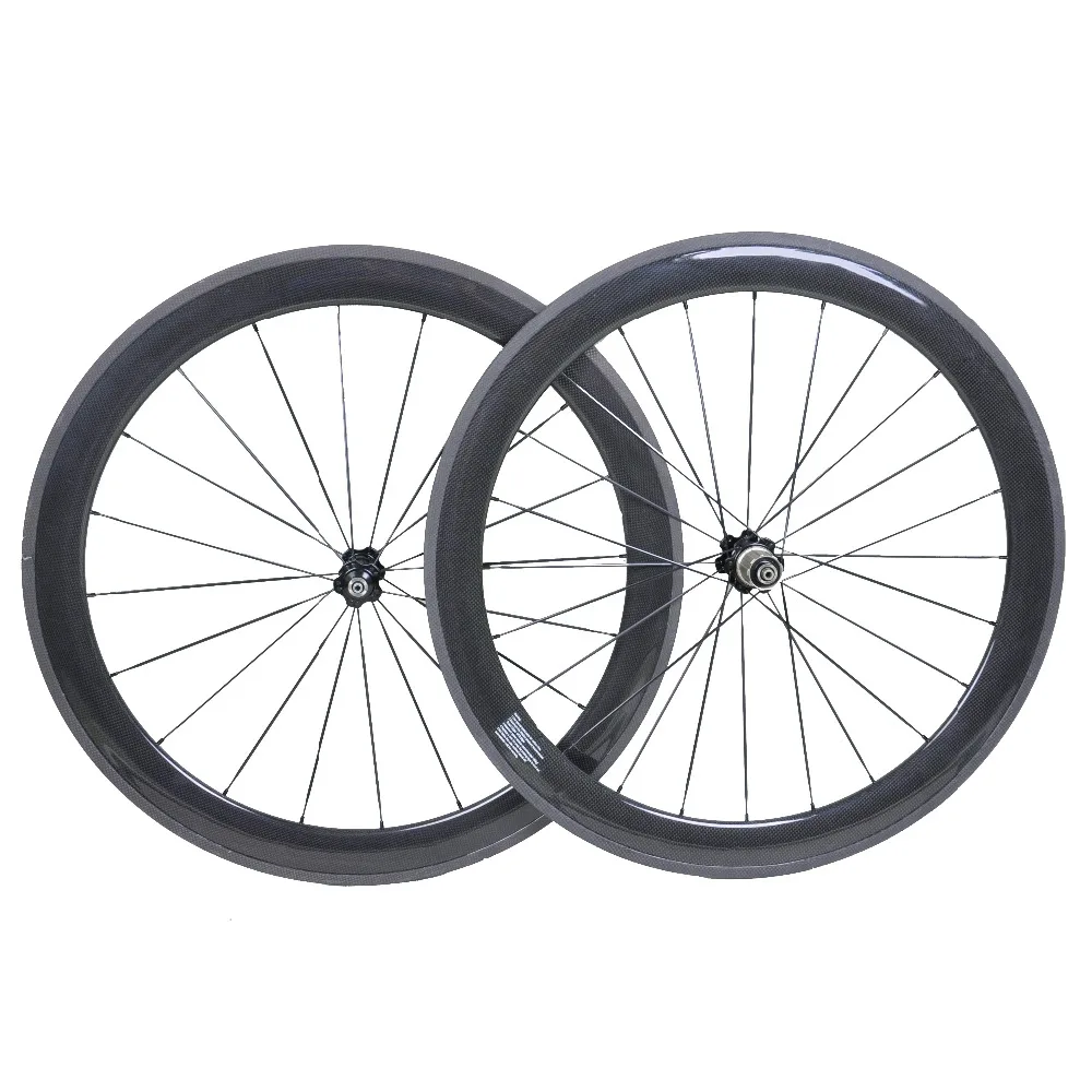 Sale WINCE DengFu 700C Carbon Road Wheel 21mm Width 56mm Tubelar Basalt Braking Surface with Full Carbon Spokes 4