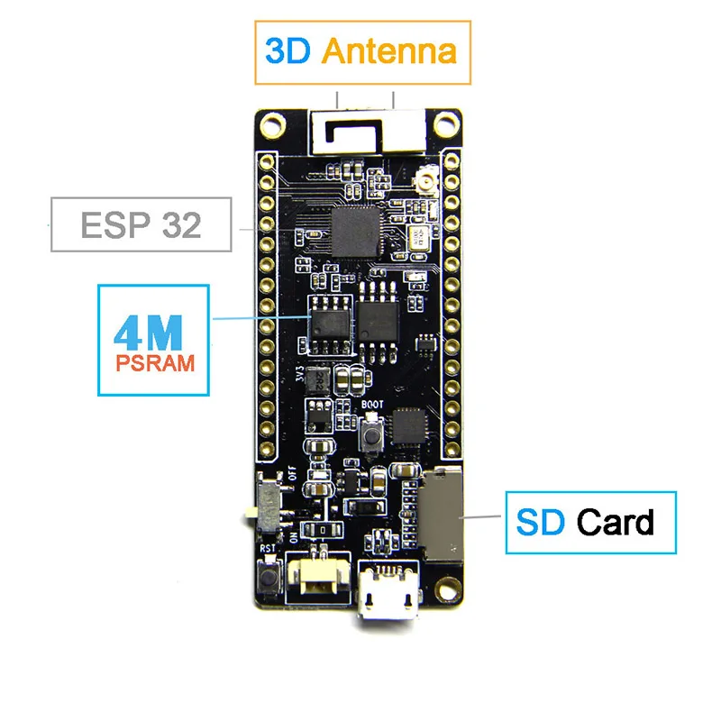 TTGO T8 V1.7 ESP32 WiFi модуль Bluetooth 4 МБ PSRAM TF карта микропитон макетная плата DC128