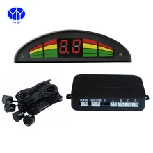 Car Auto Parking Sensor System Electromagnetic Kit LCD Display Radar Car-detector Reverse Parktronic Parking Sensor 4 sensors