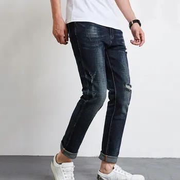 

Jeans Men New Men's Slim Stretch Jeans 2019 Casual Trends Light Straight Jeans More Sizes 28-33 34 36