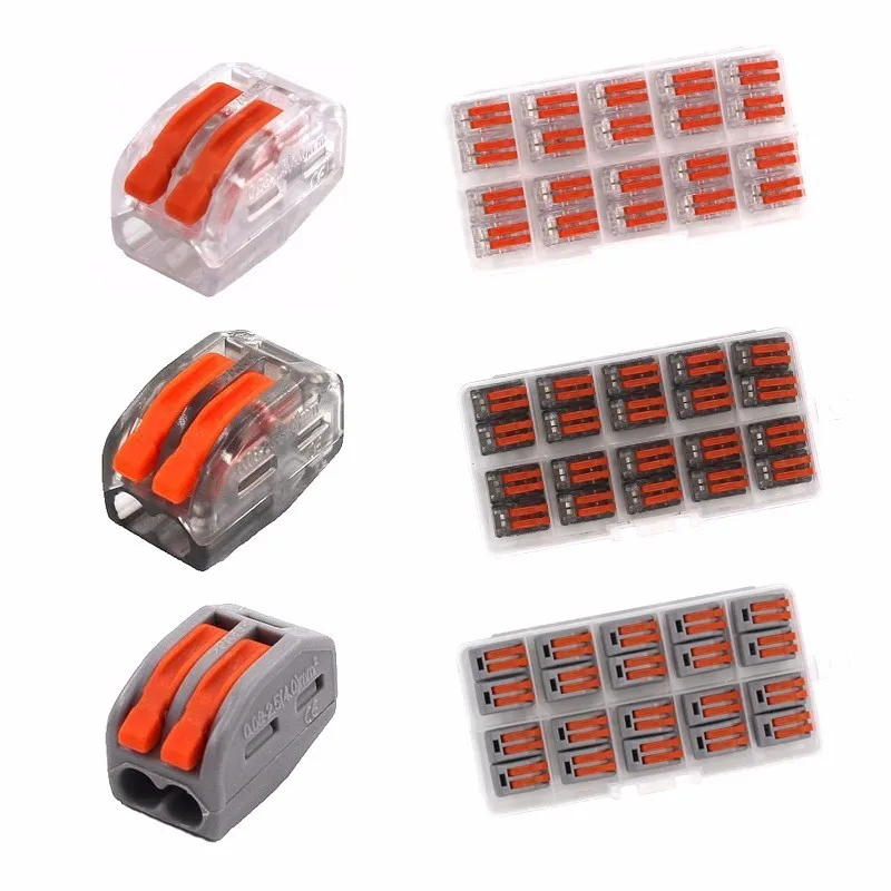 

Wago Type 222-412 20pcs/Box Conductor Terminal Block Universal Compact Wiring Splicing Conector Terminal Block Connectors