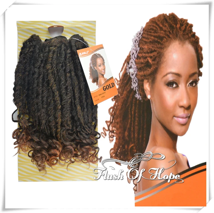 22 Noble Gold Yanika Lock Ombre Curly Synthetic Hair Weaving