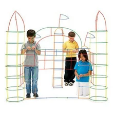 100/200/300 шт Пластик 4D соломы строительные блоки совместное Забавные игрушки развития геометрический блок формы для мальчиков и девочек, Puxzzle игрушки