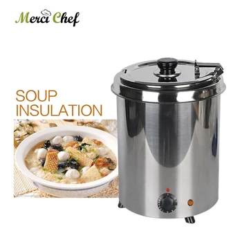 

ITOP 5.7L Stainless Steel Soup Warmer Pot Stockpot Electric 110V/240V Buffet Cafeteria Restaurant Soup Pot Heating Furnace