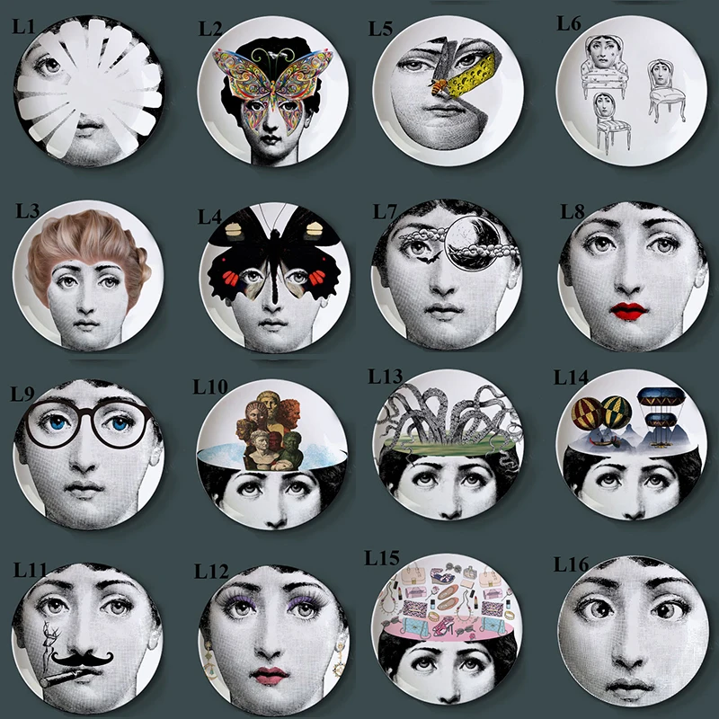 Lina Cavalieri персонаж тарелка Fornasetti домашняя декоративная тарелка Aritstic тарелка гостиная женский комод декоративные украшения