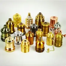 Промышленный Винтаж E27 лампа держатель Лофт Стиль латунь E27 розетка электрическая лампочка эдисона основание для патрона для подвесной светильник