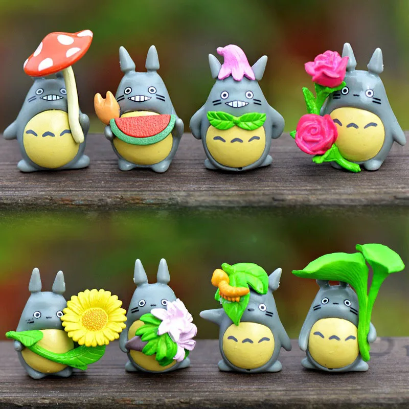

8 pc Cartoon Totoro Miniature Fairy Garden Home Houses Decoration Mini Craft Micro Landscaping Decor DIY Accessories