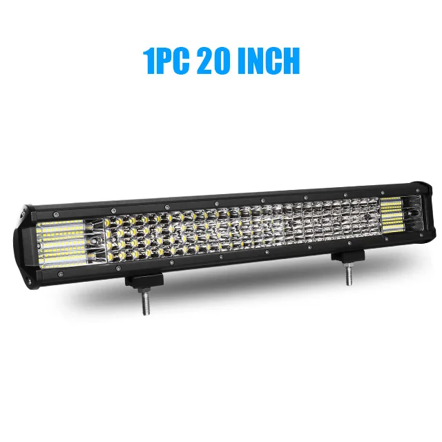 1pc 20 inch combo 4-22 дюймов светодиодный 4 ряда светодиодный светильник для рабочего автомобиля Трактор Лодка внедорожный 4WD 4x4 грузовик внедорожник ATV вождение 12 В 24 В - Цвет: 1pc 20 inch combo