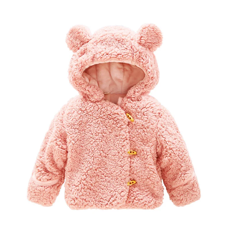 Детское пальто для девочек и мальчиков, зимняя верхняя одежда флисовое пальто для маленьких девочек и мальчиков, плотная теплая куртка для новорожденных от 18 месяцев до первого года