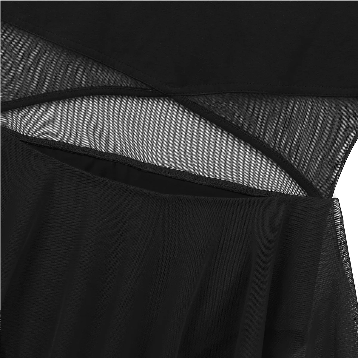 TiaoBug Для женщин без рукавов с круглым вырезом сетки Асимметричный вырез балетное платье-пачка взрослых гимнастика трико балерины Боди для танцев