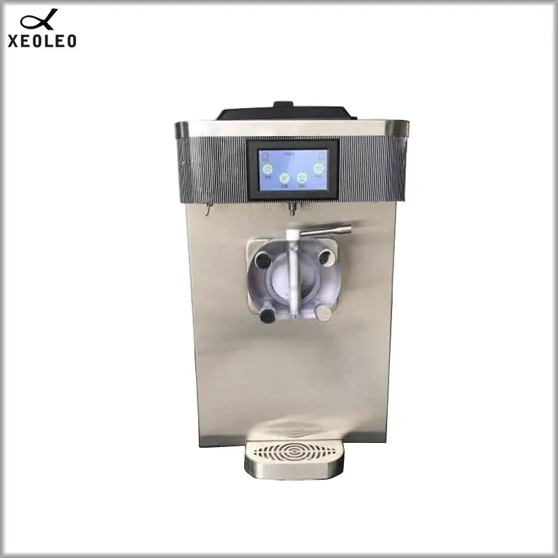 

XEOLEO Pre-cooling Ice cream maker 25L/H Desktop Soft Ice cream machine 4000W Stainless Steel Single flavor Yogurt Ice cream