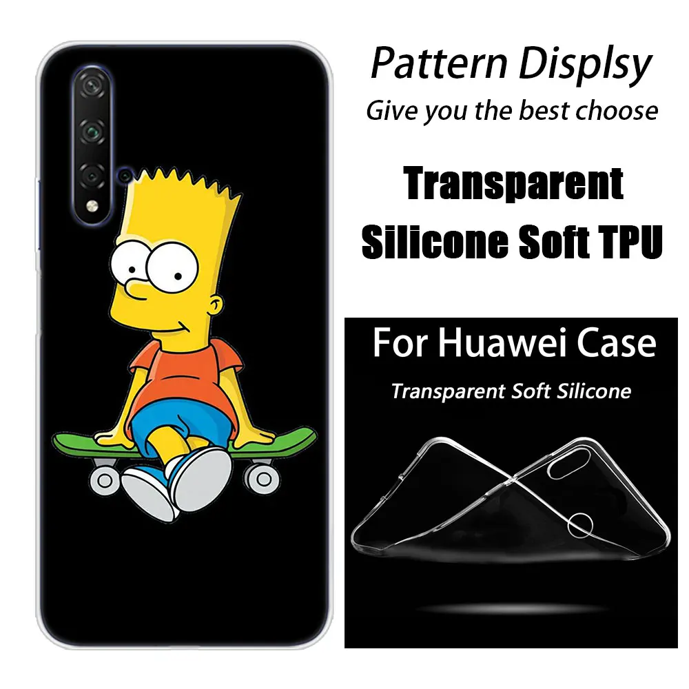 Hot The Simpsons Fashion Soft Silicone Case for Huawei Honor 20 8A 7A Pro 10 9 8 Lite View 20 7S 8S 8X 7X 6X 8C 20i 10i Play TPU - Цвет: 002